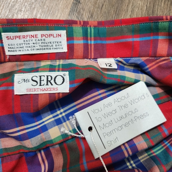 Vintage Deadstock 70s New Ms. Sero Shirtmakers Poplin button down shirt - Picture 4 of 4